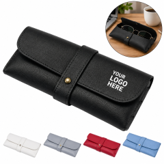 Soft Leather Eyeglass Case with Microfiber Lining