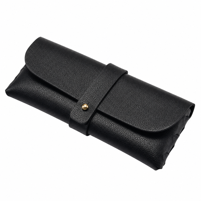 Soft Leather Eyeglass Case with Microfiber Lining
