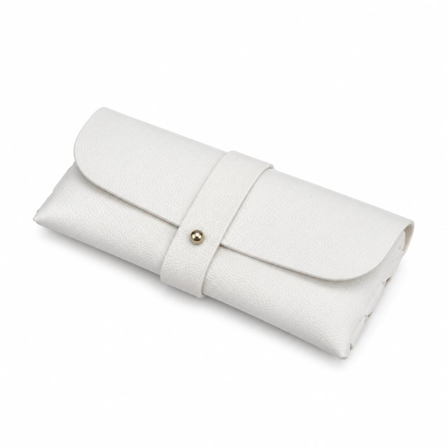 Soft Leather Eyeglass Case with Microfiber Lining