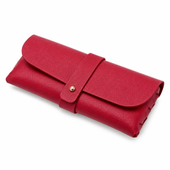 Soft Leather Eyeglass Case with Microfiber Lining
