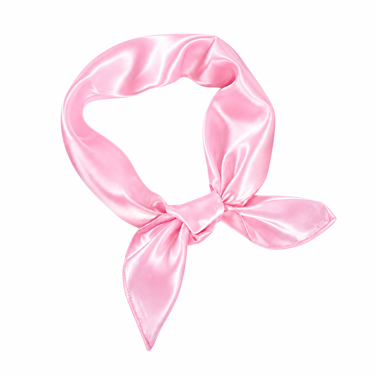 Solid Color Satin Square Scarf