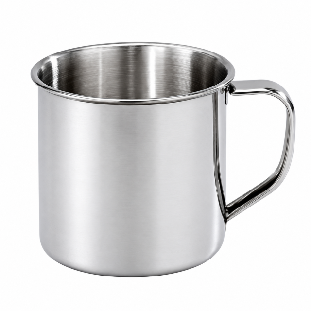 Stainless Steel Camping Mug with Sturdy Handle