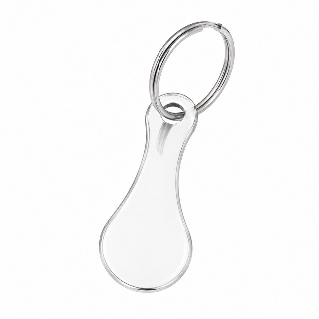 Stainless Steel Shopping Cart Token Keychain