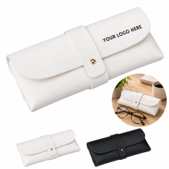 Studded Leather Eyeglass Case With Strap