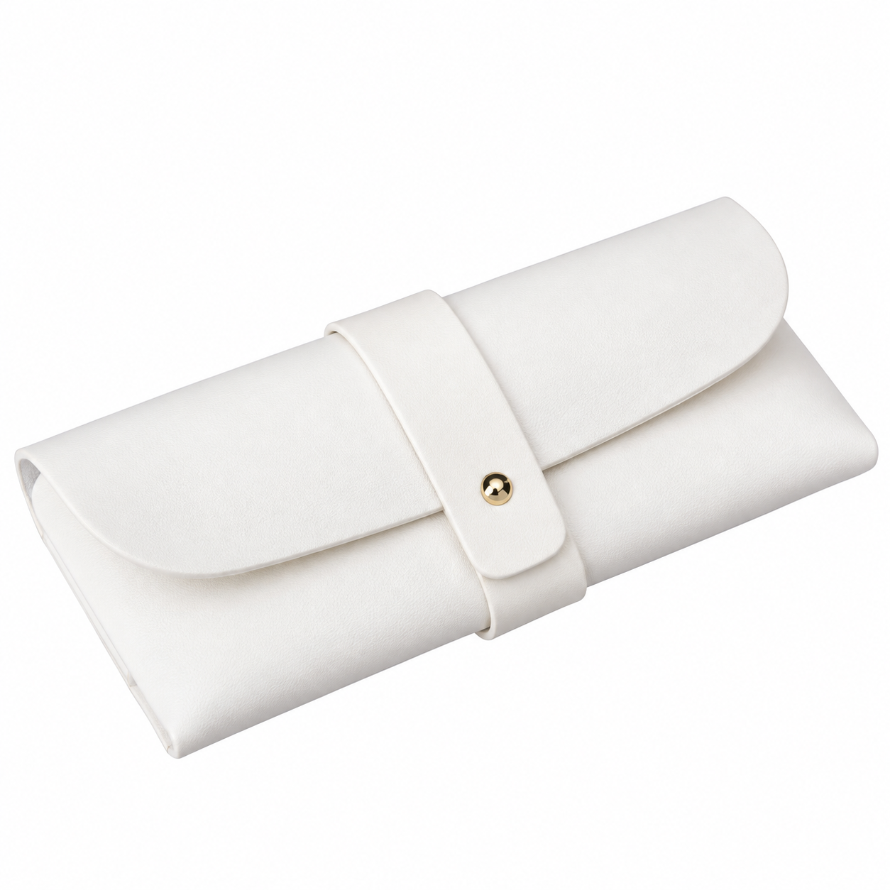 Studded Leather Eyeglass Case With Strap