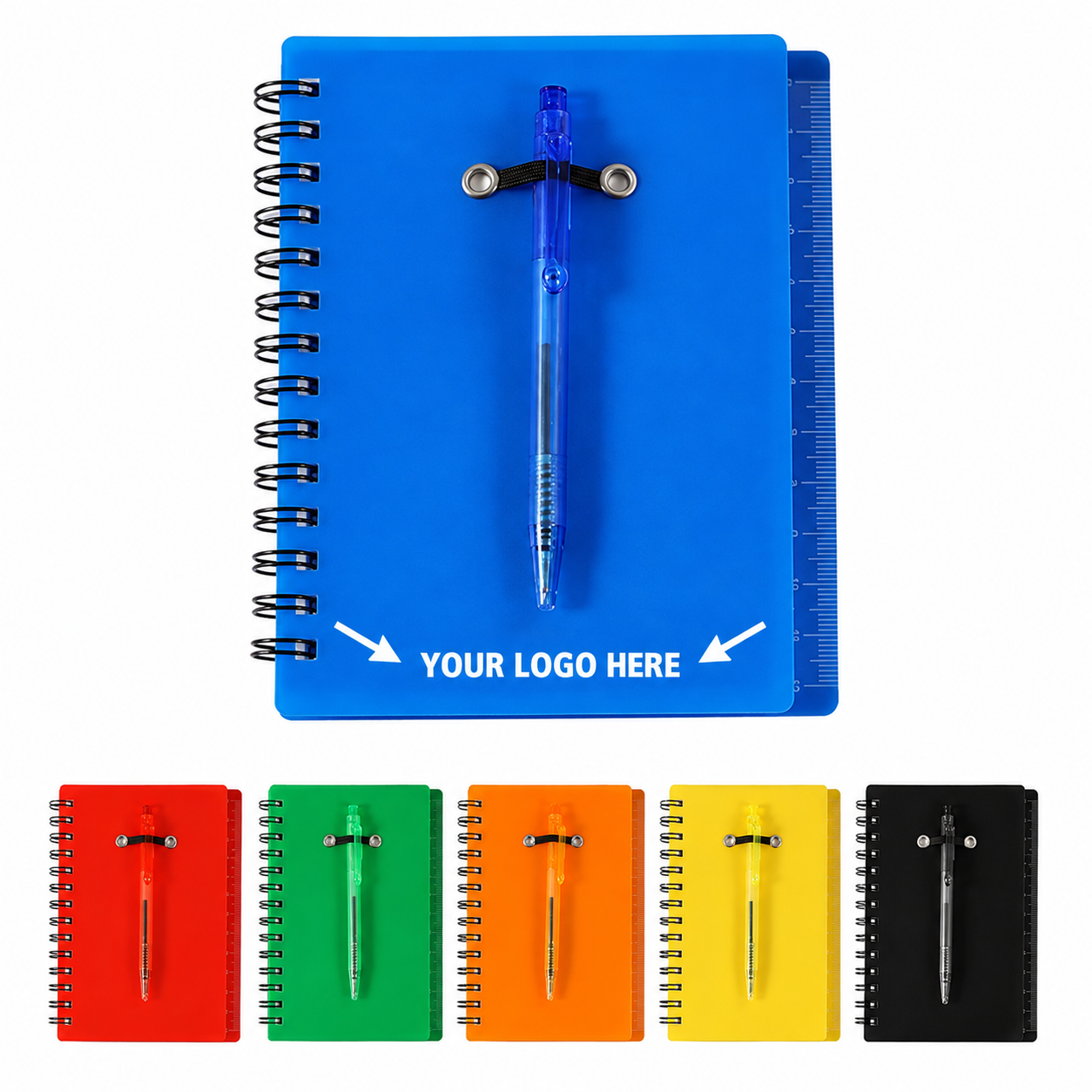 Translucent Spiral Notebook With Sticky Notes And Pen