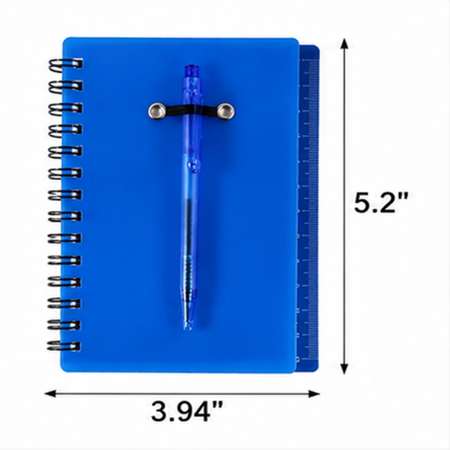 Translucent Spiral Notebook With Sticky Notes And Pen