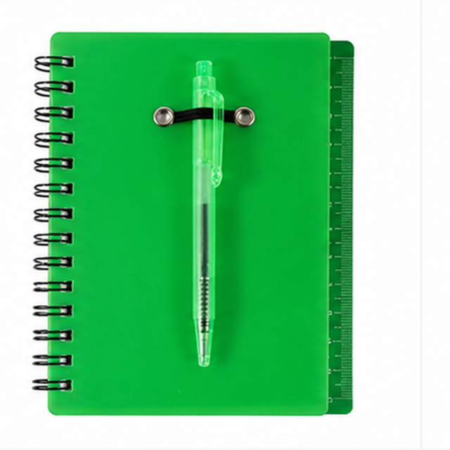 Translucent Spiral Notebook With Sticky Notes And Pen