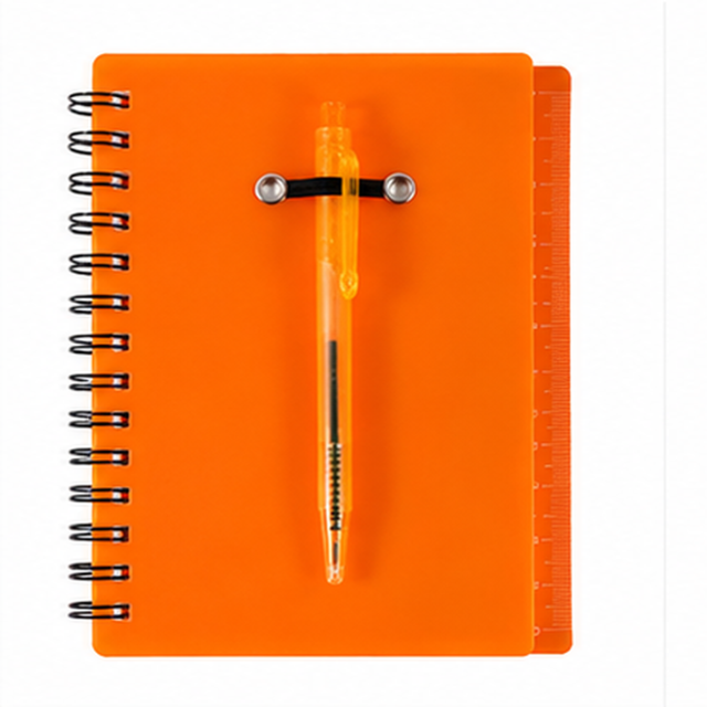 Translucent Spiral Notebook With Sticky Notes And Pen