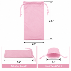 Ultra-Fine Fiber Drawstring Eyeglass Pouch