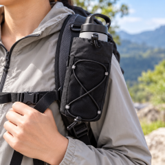 Water-Resistant Backpack Strap Bottle Holder Pouch