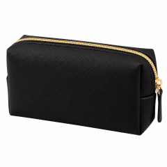 Water-Resistant Leather Cosmetic Travel Bag