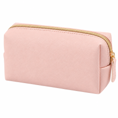 Water-Resistant Leather Cosmetic Travel Bag