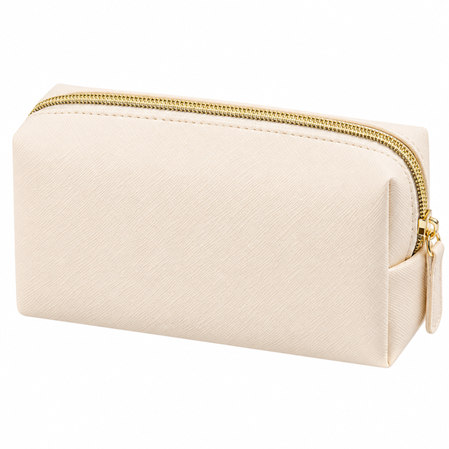 Water-Resistant Leather Cosmetic Travel Bag