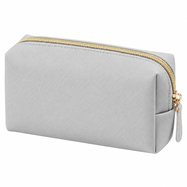Water-Resistant Leather Cosmetic Travel Bag