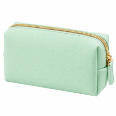 Water-Resistant Leather Cosmetic Travel Bag