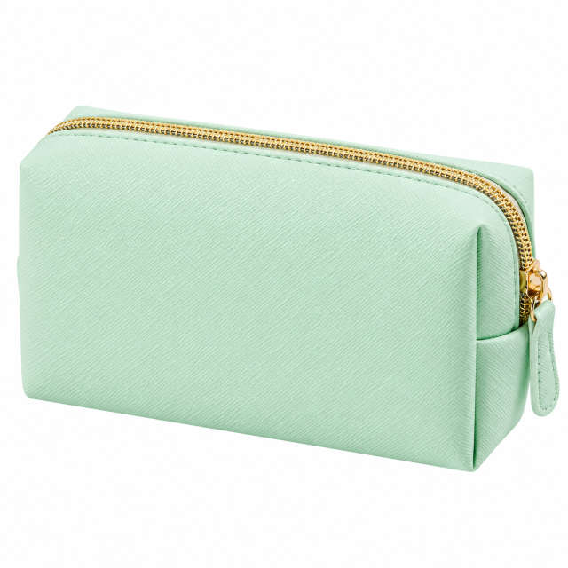 Water-Resistant Leather Cosmetic Travel Bag