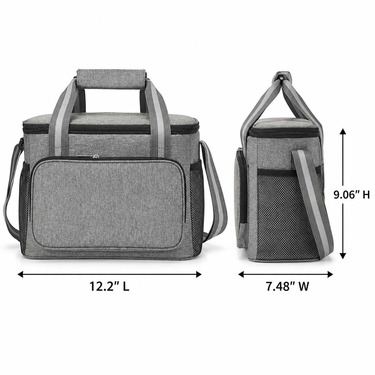 Water-Resistant Oxford Insulated Cooler Bag with Crossbody Strap