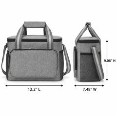Water-Resistant Oxford Insulated Cooler Bag with Crossbody Strap