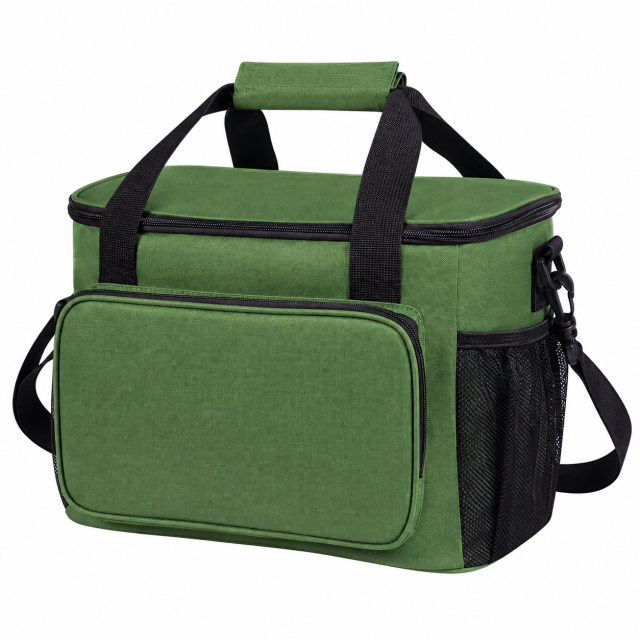 Water-Resistant Oxford Insulated Cooler Bag with Crossbody Strap