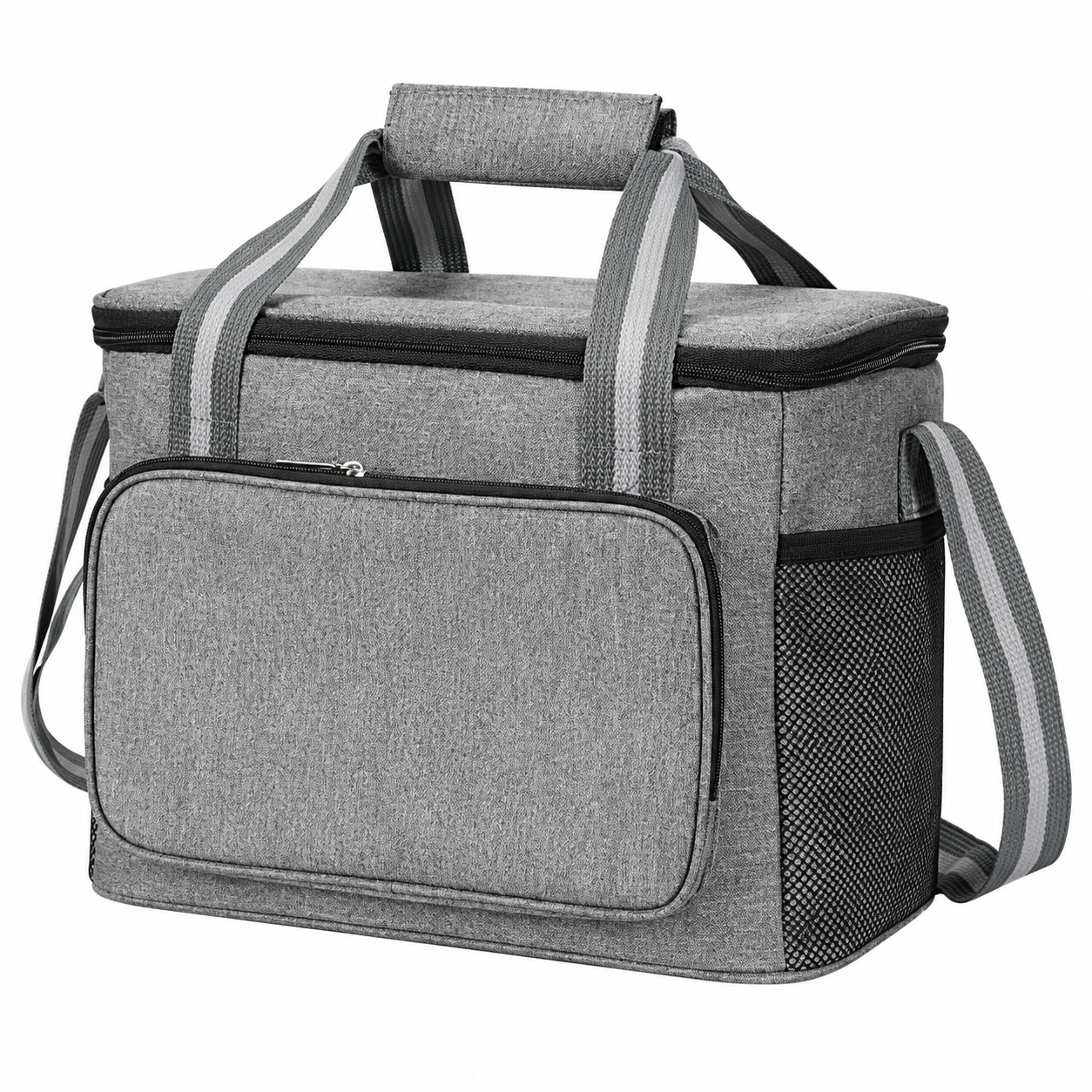 Water-Resistant Oxford Insulated Cooler Bag with Crossbody Strap