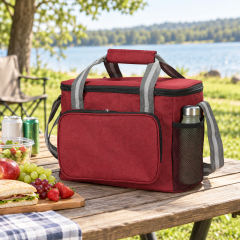 Water-Resistant Oxford Insulated Cooler Bag with Crossbody Strap