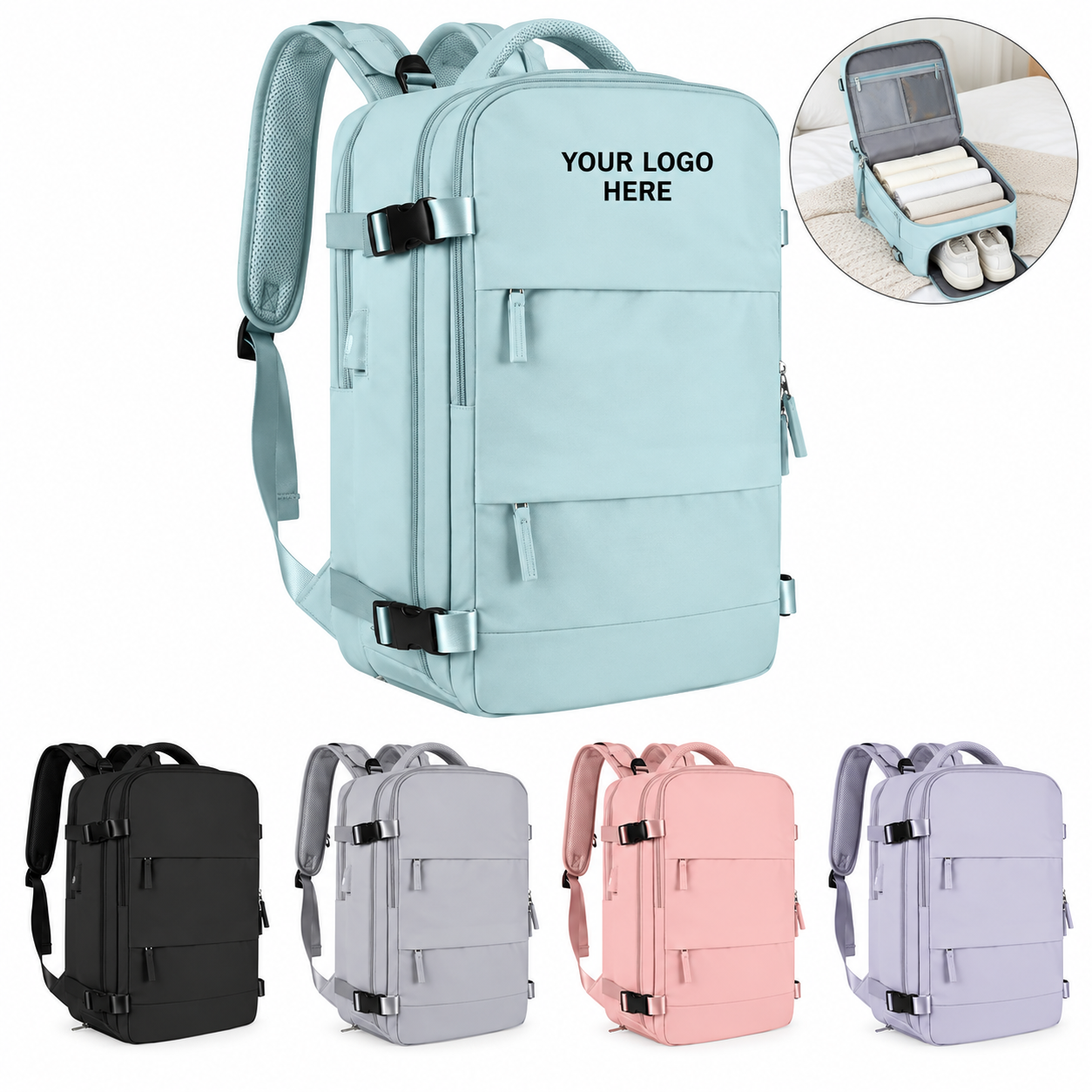 Waterproof Multi-Compartment Laptop Travel Backpack