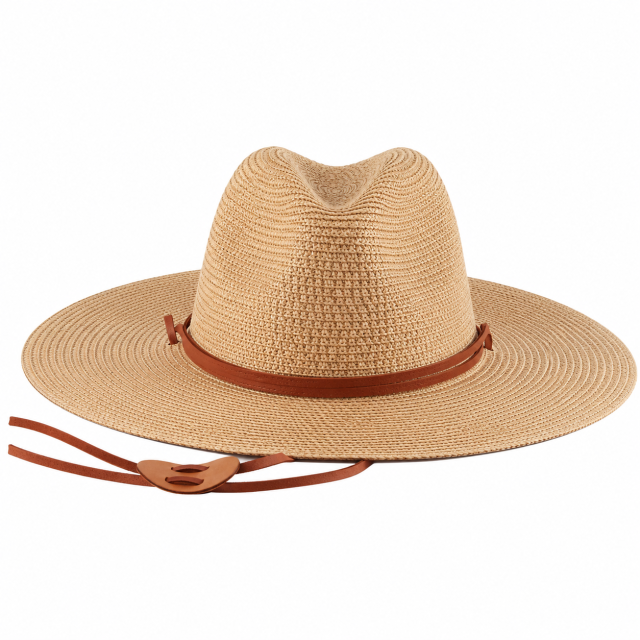 Wide-Brim Paper Straw Travel Sun Hat