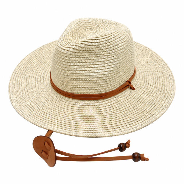 Wide-Brim Paper Straw Travel Sun Hat