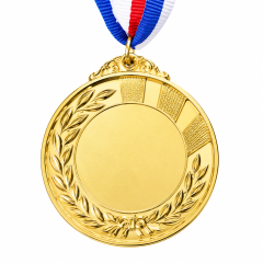 Zinc Alloy Competition Award Medal With Ribbon