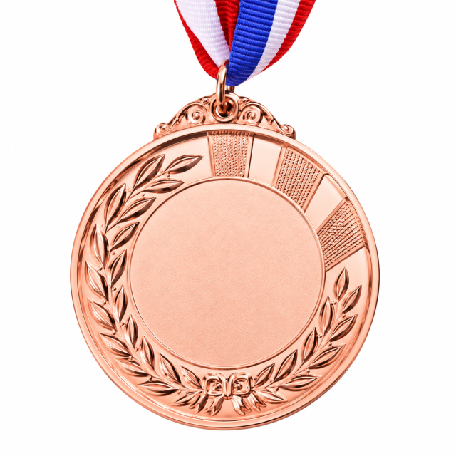 Zinc Alloy Competition Award Medal With Ribbon