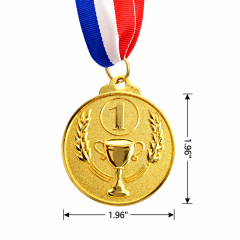 Zinc Alloy Sports Award Medal With Ribbon