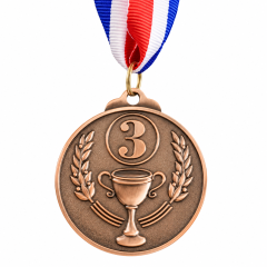 Zinc Alloy Sports Award Medal With Ribbon