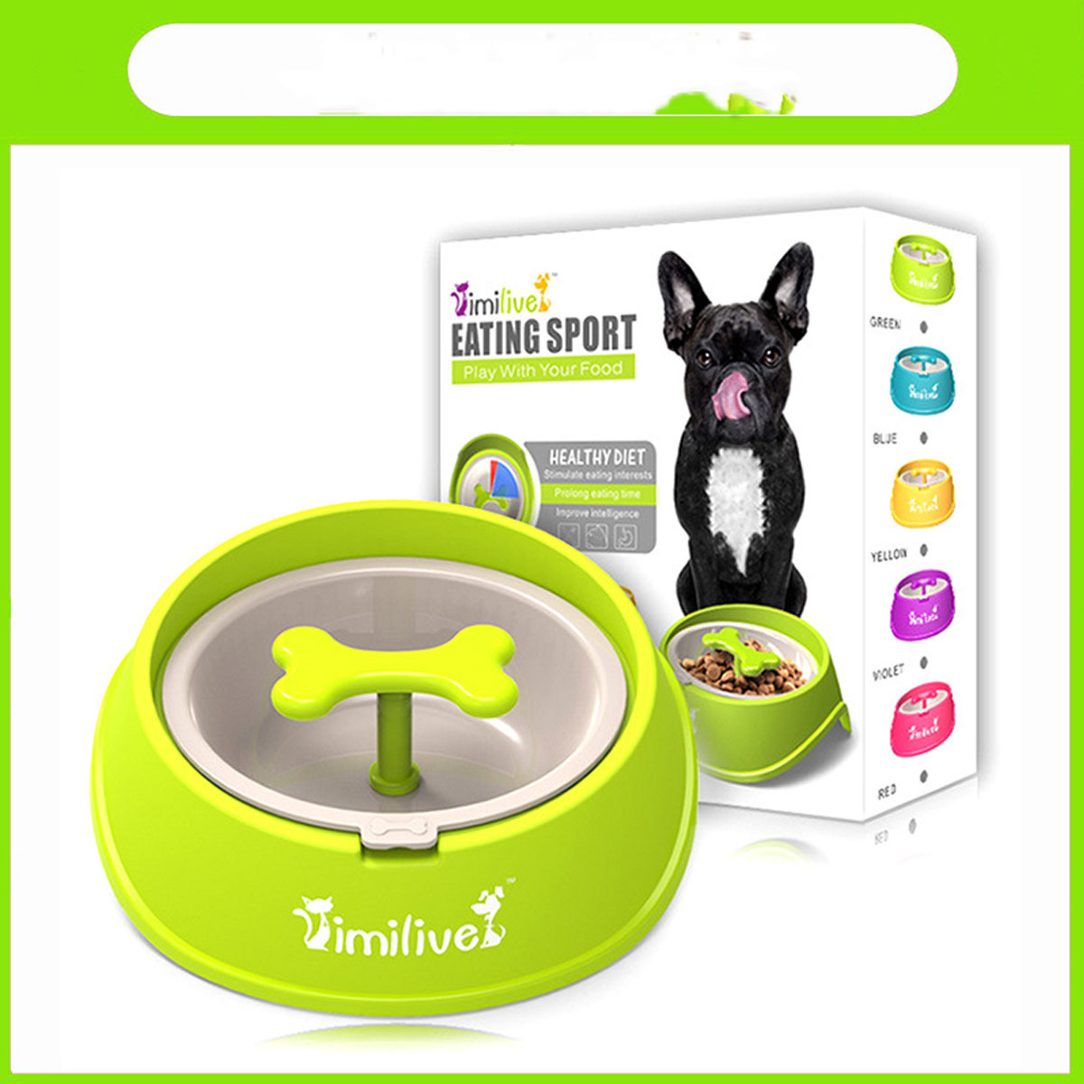Dog Feeder Slow Eating Pet Bowl