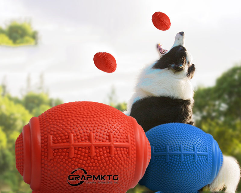 Pet Molars Rubber Toy-Rugby