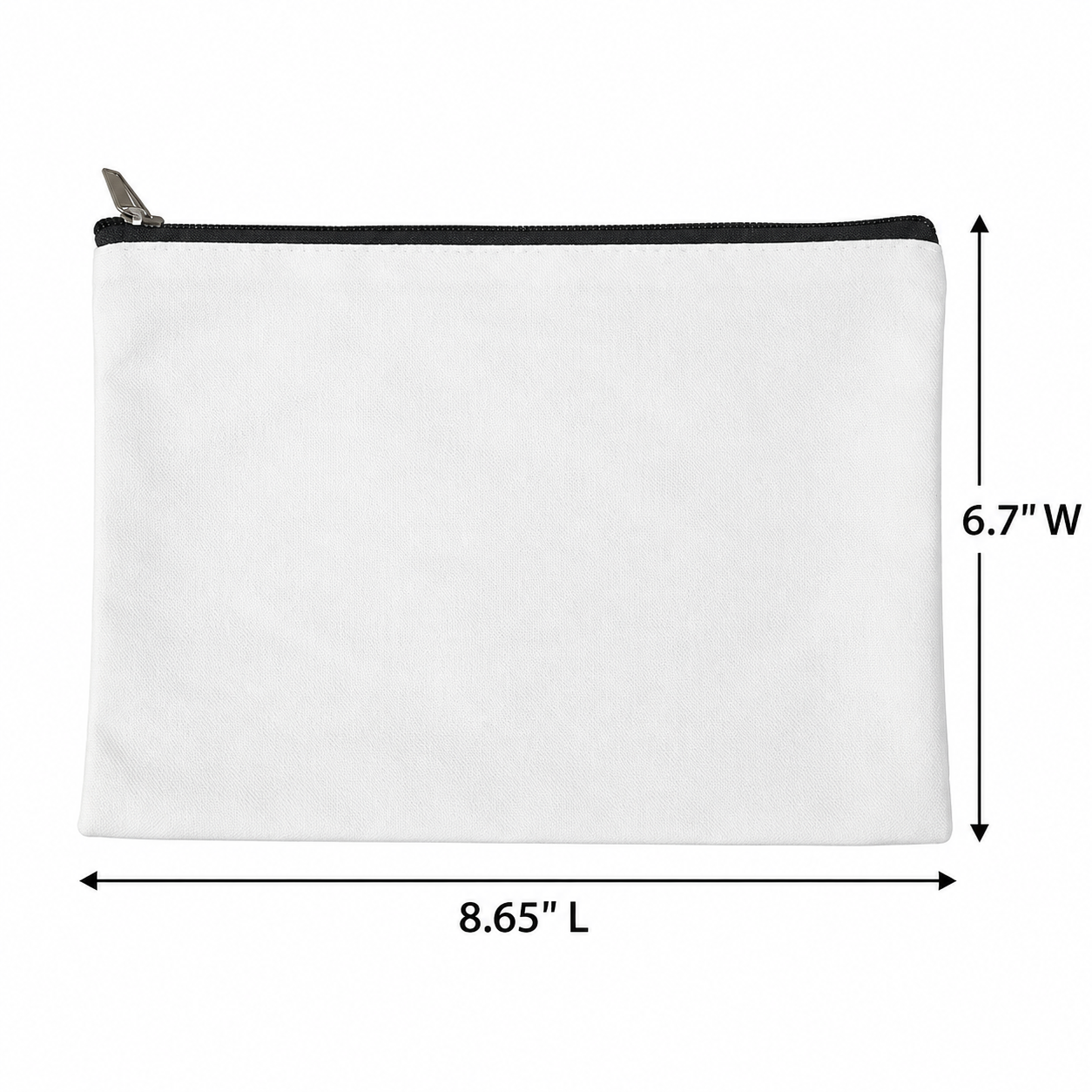 12 Oz Canvas Zipper Cosmetic Organizer Pouch