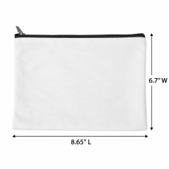 12 Oz Canvas Zipper Cosmetic Organizer Pouch