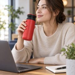 12 Oz Two Tone Stainless Steel Travel Tumbler