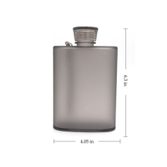 13.5 Oz Slim Flat Travel Water Bottle With Carry Strap