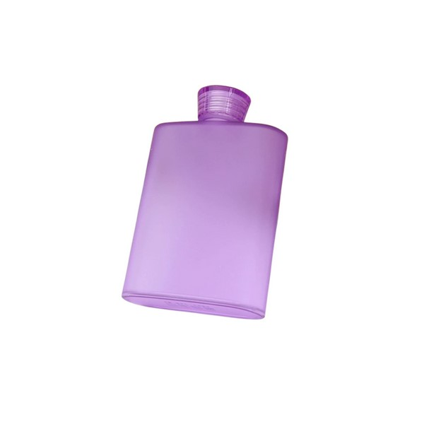 13.5 Oz Slim Flat Travel Water Bottle With Carry Strap