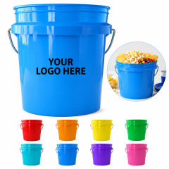 15 Oz Mini Plastic Party Bucket with Metal Handle