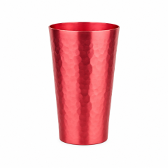 15 Oz Reusable Aluminum Hammered Cup