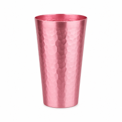 15 Oz Reusable Aluminum Hammered Cup