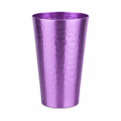 15 Oz Reusable Aluminum Hammered Cup
