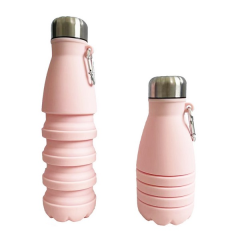 19 Oz Collapsible Silicone Travel Bottle With Metal Cap
