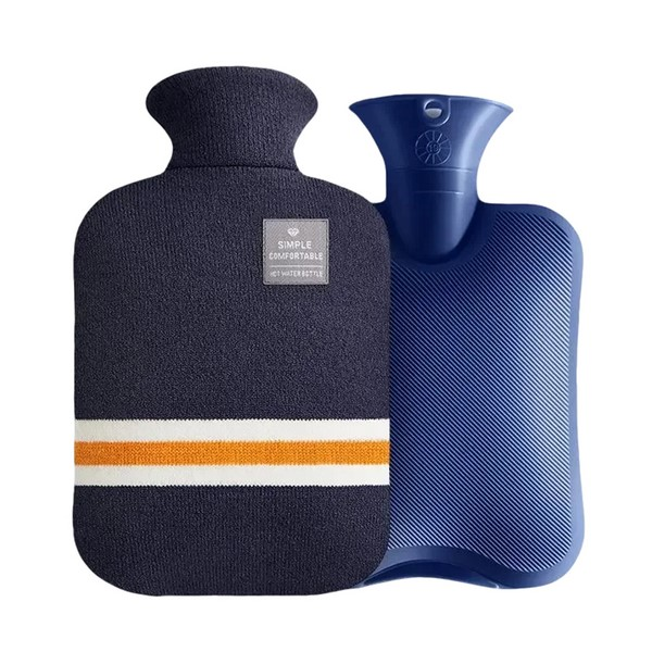 1L PVC Hot Water Bottle With Knitted Cover