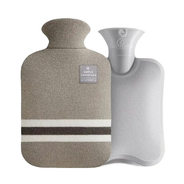 1L PVC Hot Water Bottle With Knitted Cover