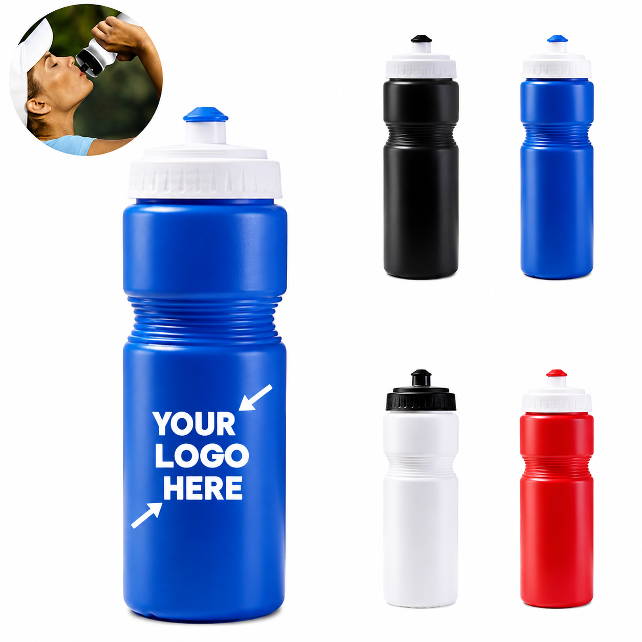 25 Oz HDPE Sports Water Bottle