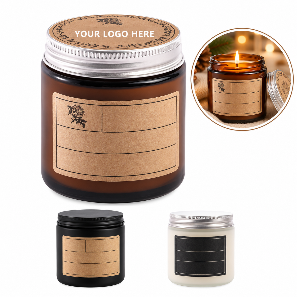 2.8 Oz Custom Holiday Scented Candle