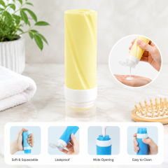 4-Piece Refillable Silicone Toiletry Bottle Travel Set